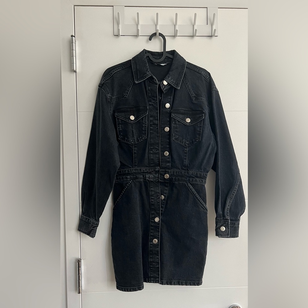 Zara long sleeve jeans dress